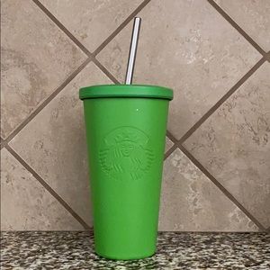 Starbucks Green Stainless steal Tumbler with Straw